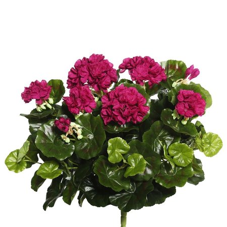 DARE2DECOR Purple Geranium X12 Floral Bush 17.5 in. DA591057